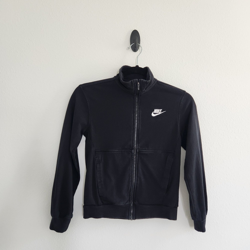 Kids‎ Nike Black Full Zip Track Jacket Mock Neck Size S